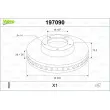 Jeu de 2 disques de frein arrière VALEO 197090 - Visuel 1