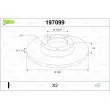 Jeu de 2 disques de frein arrière VALEO 197099 - Visuel 1