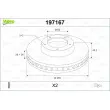 Jeu de 2 disques de frein avant VALEO 197167 - Visuel 1