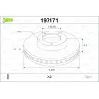 Jeu de 2 disques de frein avant VALEO 197171 - Visuel 1