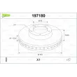 Jeu de 2 disques de frein arrière VALEO 197180 - Visuel 1