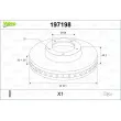 Jeu de 2 disques de frein avant VALEO 197198 - Visuel 1