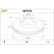 Jeu de 2 disques de frein avant VALEO 197210 - Visuel 1