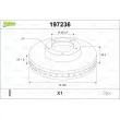Jeu de 2 disques de frein avant VALEO 197236 - Visuel 1