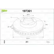 Jeu de 2 disques de frein avant VALEO 197361 - Visuel 1