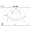 Jeu de 2 disques de frein arrière VALEO 197362 - Visuel 1