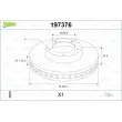 Jeu de 2 disques de frein avant VALEO 197376 - Visuel 1