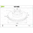 Jeu de 2 disques de frein avant VALEO 197490 - Visuel 1