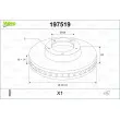 Jeu de 2 disques de frein arrière VALEO 197519 - Visuel 1