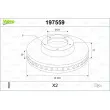 Jeu de 2 disques de frein avant VALEO 197559 - Visuel 1