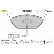 Jeu de 4 plaquettes de frein avant VALEO 301408 - Visuel 1