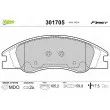 Jeu de 4 plaquettes de frein avant VALEO 301705 - Visuel 1