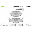 Jeu de 4 plaquettes de frein avant VALEO 301734 - Visuel 1