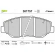 Jeu de 4 plaquettes de frein avant VALEO 301757 - Visuel 1