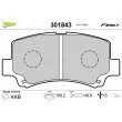 Jeu de 4 plaquettes de frein avant VALEO 301843 - Visuel 1