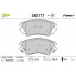 Jeu de 4 plaquettes de frein avant VALEO 302117 - Visuel 1