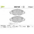Jeu de 4 plaquettes de frein avant VALEO 302145 - Visuel 1
