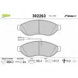 Jeu de 4 plaquettes de frein avant VALEO 302263 - Visuel 1