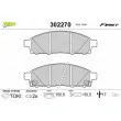 Jeu de 4 plaquettes de frein avant VALEO 302270 - Visuel 1