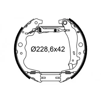 Jeu de mâchoires de frein VALEO 554911