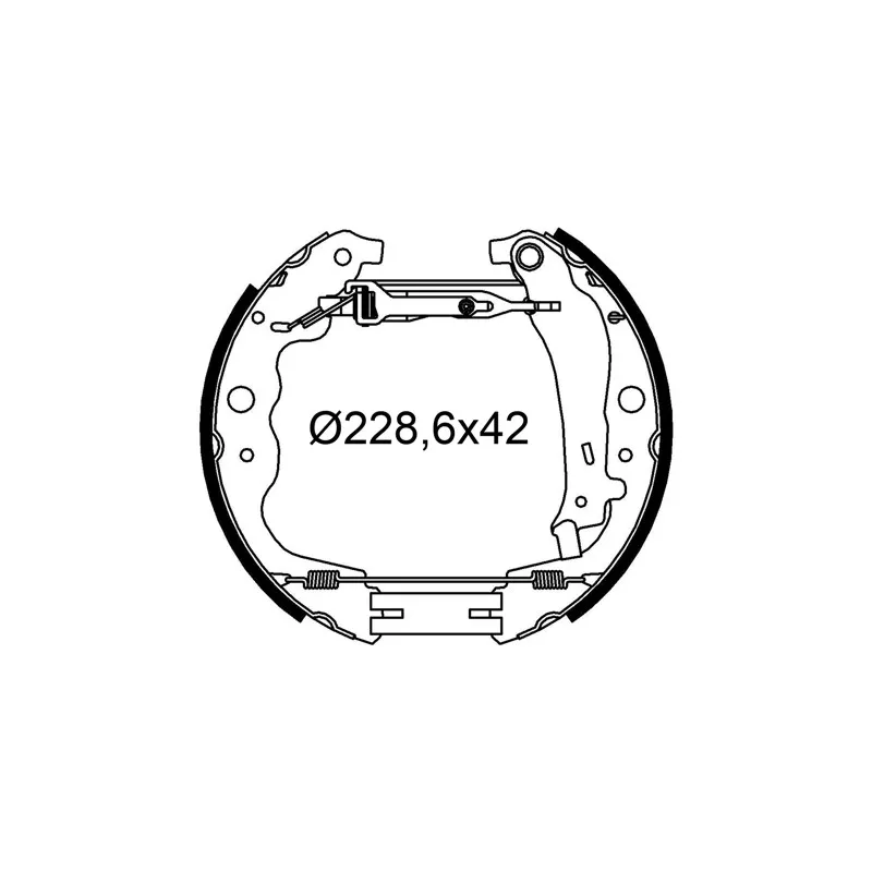 Jeu de mâchoires de frein VALEO 554911