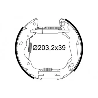 Jeu de mâchoires de frein VALEO 554912