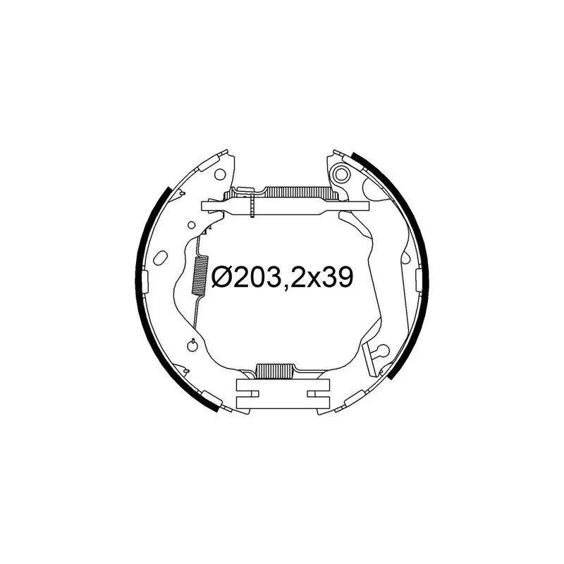 Jeu de mâchoires de frein VALEO 554912