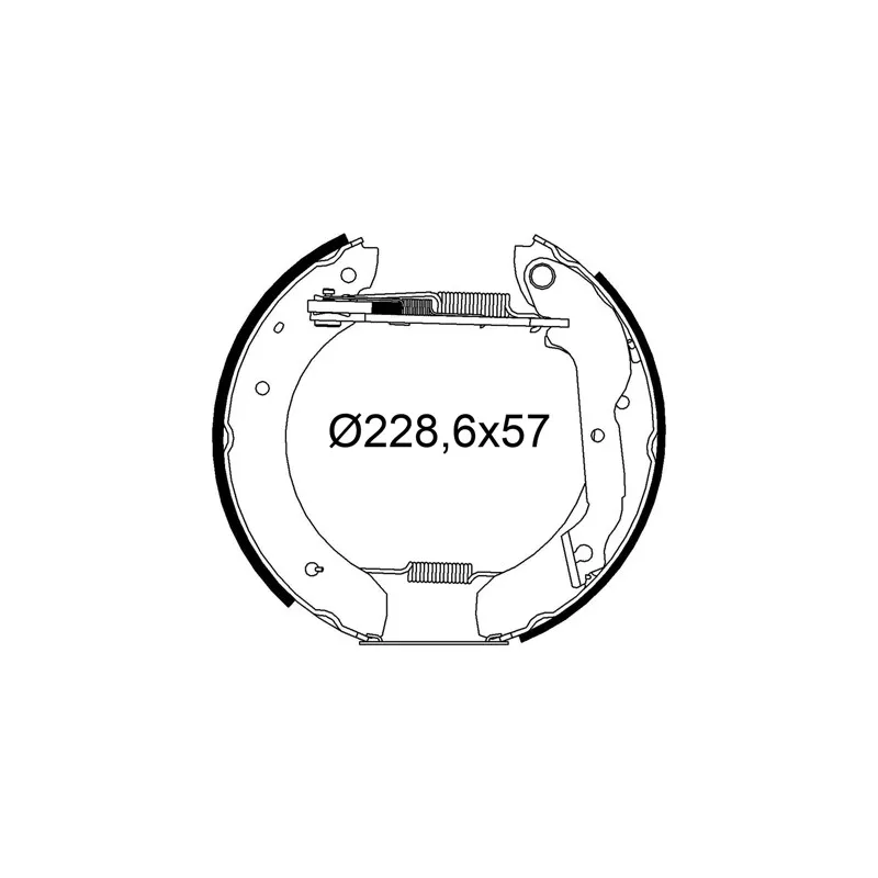 Jeu de mâchoires de frein VALEO 554913