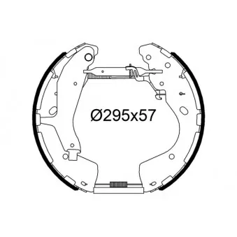Jeu de mâchoires de frein VALEO 554914