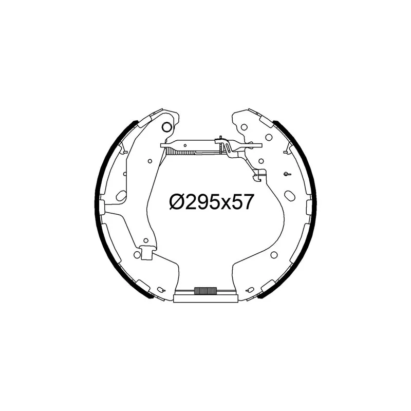 Jeu de mâchoires de frein VALEO 554915