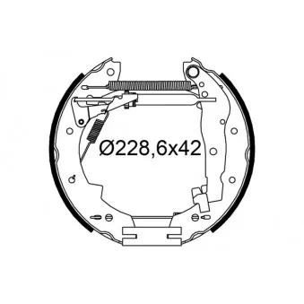 Jeu de mâchoires de frein VALEO 554916