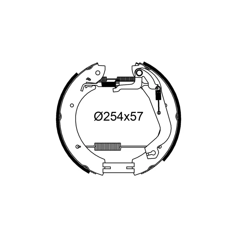 Jeu de mâchoires de frein VALEO 554917