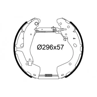 Jeu de mâchoires de frein VALEO 554918