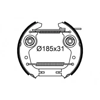 Jeu de mâchoires de frein VALEO 554919
