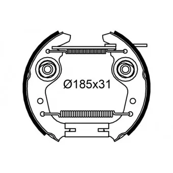 Jeu de mâchoires de frein VALEO 554921