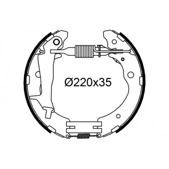 Jeu de mâchoires de frein VALEO 554924
