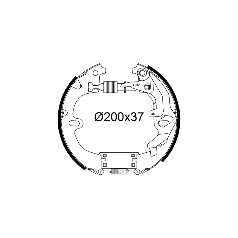 Jeu de mâchoires de frein VALEO 554928