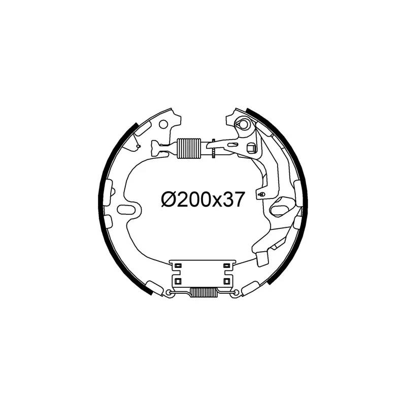 Jeu de mâchoires de frein VALEO 554929