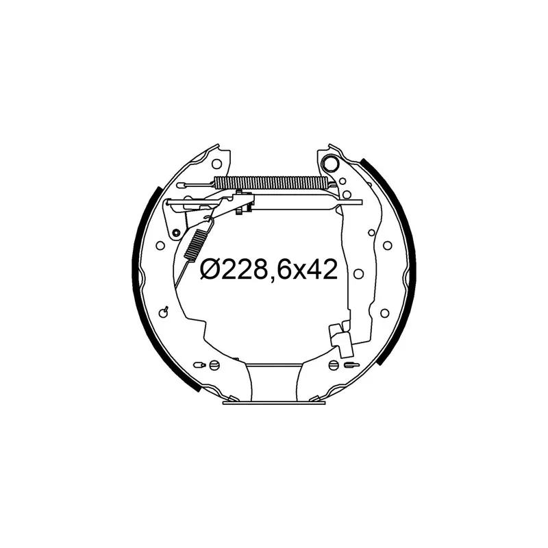 Jeu de mâchoires de frein VALEO 554931