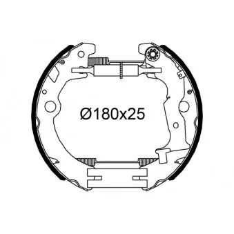 Jeu de mâchoires de frein VALEO 554932