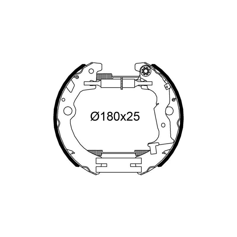 Jeu de mâchoires de frein VALEO 554932