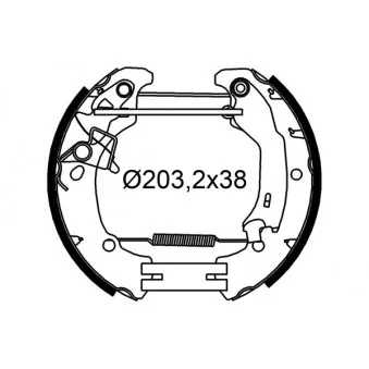 Jeu de mâchoires de frein VALEO 554933