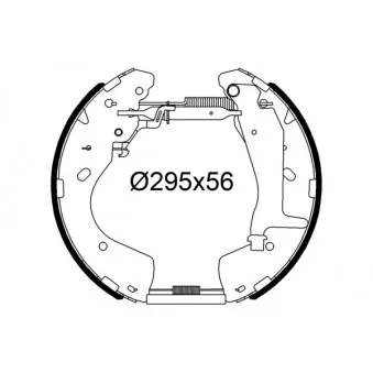 Jeu de mâchoires de frein VALEO 554935