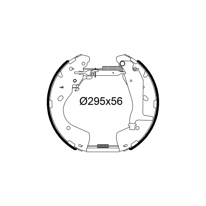 Jeu de mâchoires de frein VALEO 554935