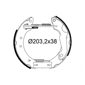 Jeu de mâchoires de frein VALEO 554938
