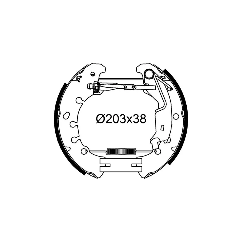 Jeu de mâchoires de frein VALEO 554939