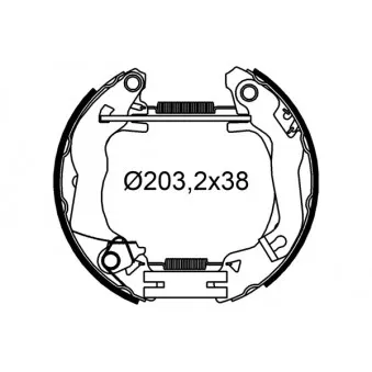 Jeu de mâchoires de frein VALEO 554940