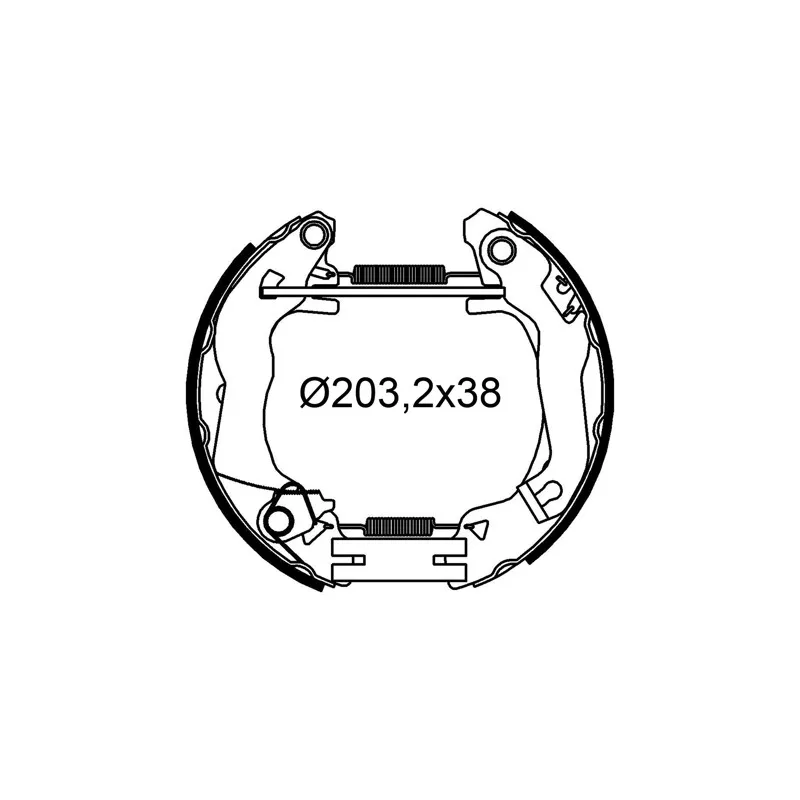 Jeu de mâchoires de frein VALEO 554940
