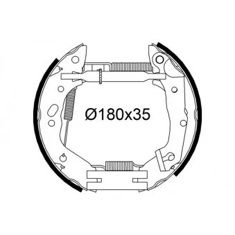 Jeu de mâchoires de frein VALEO 554942