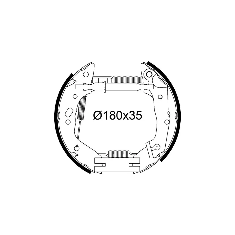 Jeu de mâchoires de frein VALEO 554942